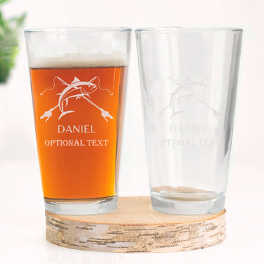 Fishing Design Beer Glasses | Custom Fishing Gifts